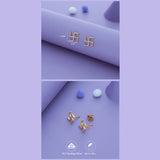 Auspicious Swatika Gold Polish 925 Silver Stud Earring