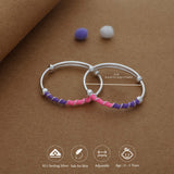 Rainbow Twist 925 Silver Kids Bangles(0-3 Yrs)