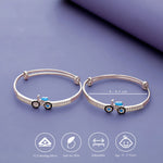925 Silver Joyful Bicycle Kids Bangles (0-5 Yrs)