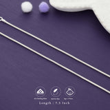 Graceful 925 Silver Kid Anklet (6 Yrs)