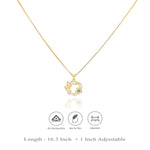 Floral Heart 925 Silver Chain Necklace