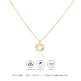 Floral Heart 925 Silver Chain Necklace
