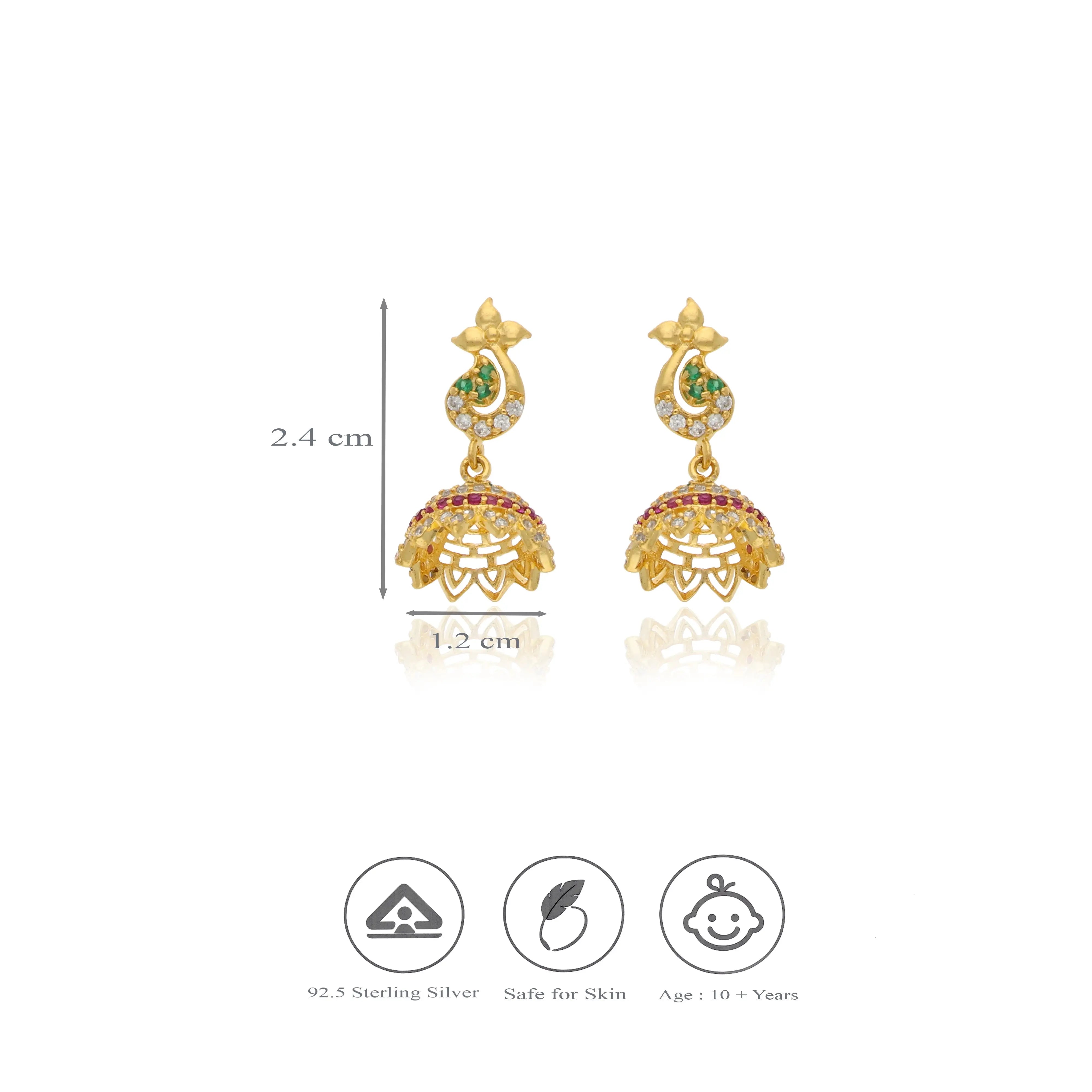 925 Silver Divine Essence Jhumkas