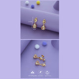Mayurika Gold Polish 925 Silver Traditional Kid Earring