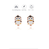 Frosty Penguin 925 Silver Kid Hoop Earring (3+ Yrs)