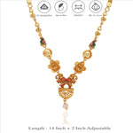 Gaja Jodi 925 Sterling Silver Temple Necklace