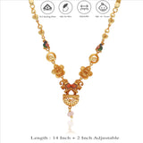 Gaja Jodi 925 Sterling Silver Temple Necklace