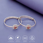 Playful Peppa Pig Sparkle 925 Silver Baby Bangles (0-5 Yrs)