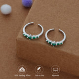 Green Gleam Zircone 925 Silver Toering