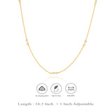Elegant Bow Sparkle 925 Silver Chain Necklace