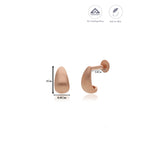 Blush Teardrop Matte Finish Rose Gold Polish 925 Silver Stud Earring