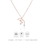 Pearl Blossom Branch 925 Silver Charm Necklace