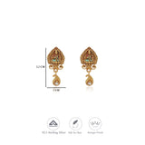 Vara Lakshmi Traditional 925 Gold Polish Silver Earring