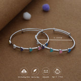 Heartbeat Cluster 925 Silver Kids Bangles (0-5 Years)