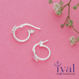 Shimmering Butterfly Silver Hoop Earring(3+ Yrs)