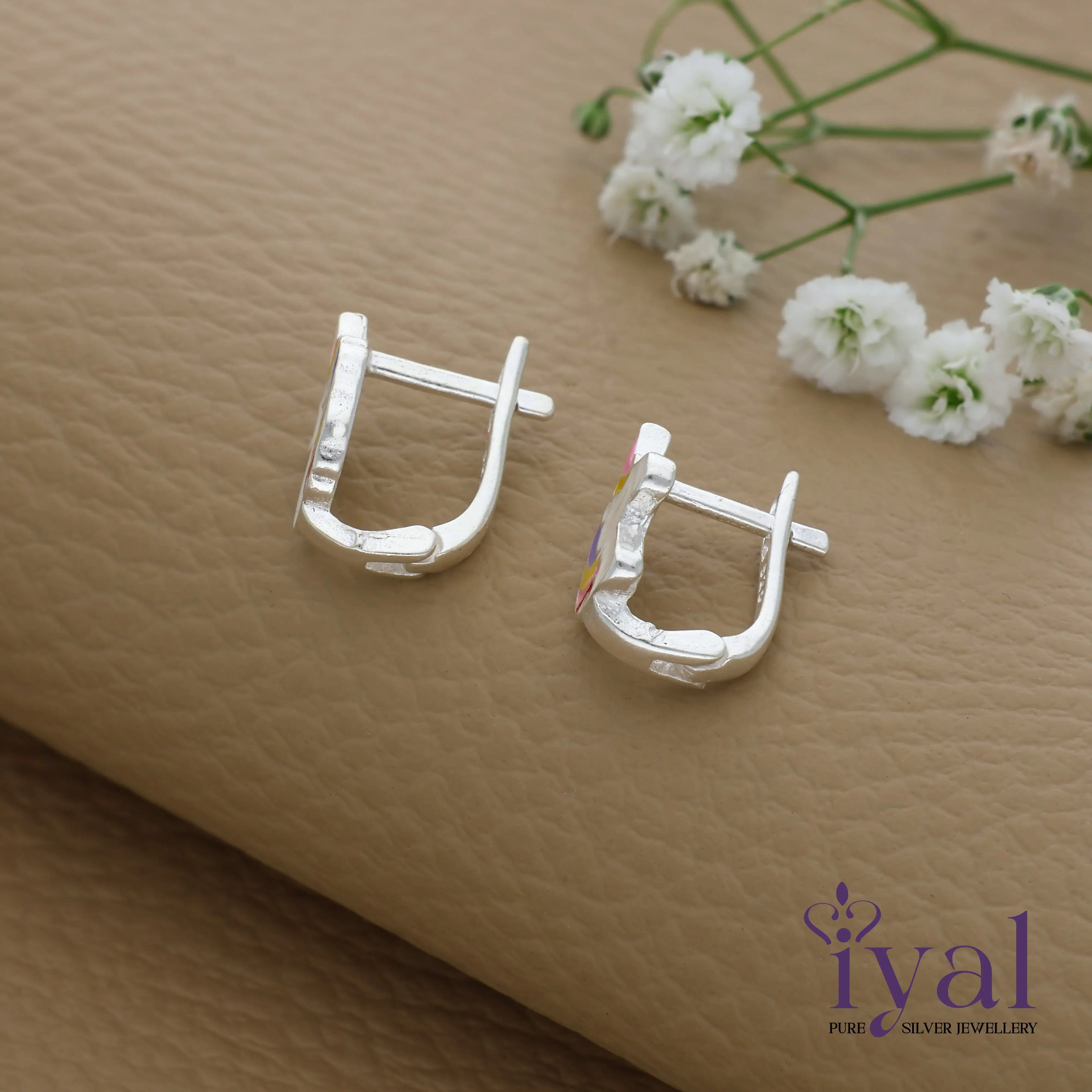 Precious Unicorn Silver Hoop Earring for Kids