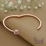 Lovely Circle Rose Gold Polish Silver Kada