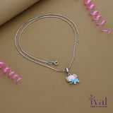 Cute Elephant 925 Silver Kids Chain Pendent(3+ Yrs)