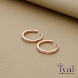 Simple Rose Gold Polish Silver Toe Ring For Women