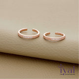 Simple Rose Gold Polish Silver Toe Ring For Women