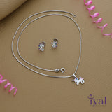 Vivid Unicorn 925 Silver Kids Chain Pendent Set(5+ Yrs)