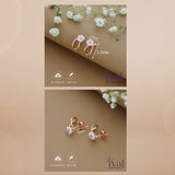 Little Flower Rose Gold Polish 925 Silver Stud