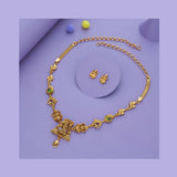 Trikon Divine Traditional 925 Silver Necklace Set