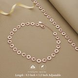 Linked Ring Rose Gold Silver Anklet