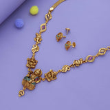 Devi Mahima Traditional 925 Silver Necklace Set