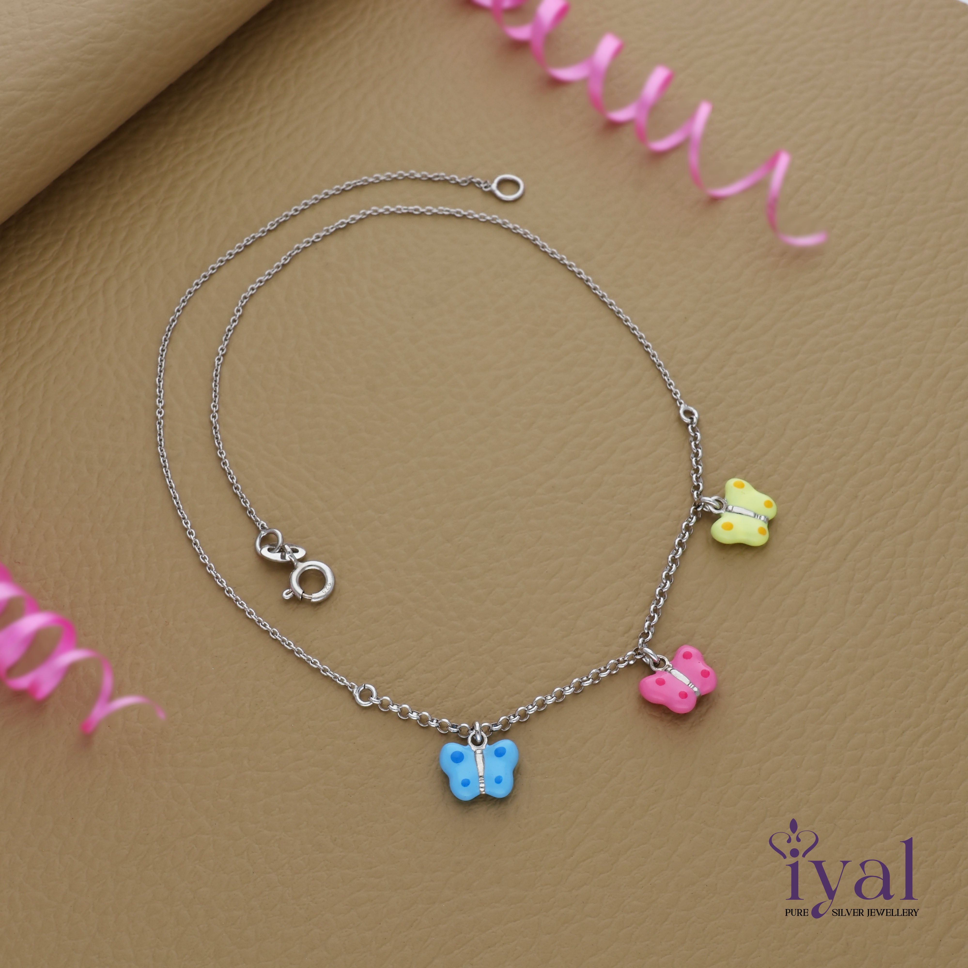 Butterfly Charm Minimal 925 Silver Necklace(3+ Yrs)