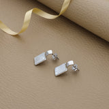Minimalist Shell 925 Silver Drop Earrings