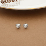 Heart shaped Silver Stud for Women