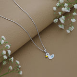 Tiny Duck 925 Silver Kids Chain Pendant(3+ Years)