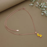 Playful Giraffee Rose Gold Polish 925 Silver Kids Chain Pendant(3+ Years)