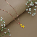 Playful Giraffee Rose Gold Polish 925 Silver Kids Chain Pendant(3+ Years)
