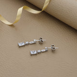 Sparkling 925 Silver Drop Earring