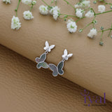 Twin Butterfly 925 Silver Drop Earring