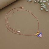 Starry Mouse Rose Gold Polish 925 Silver Kids Chain Pendant(3+ Years)