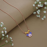 Starry Mouse Rose Gold Polish 925 Silver Kids Chain Pendant(3+ Years)