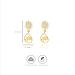 Dangling Paisley 925 Silver Drop Earrings