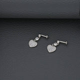 Heart Drop Silver Earring for Women & Teens