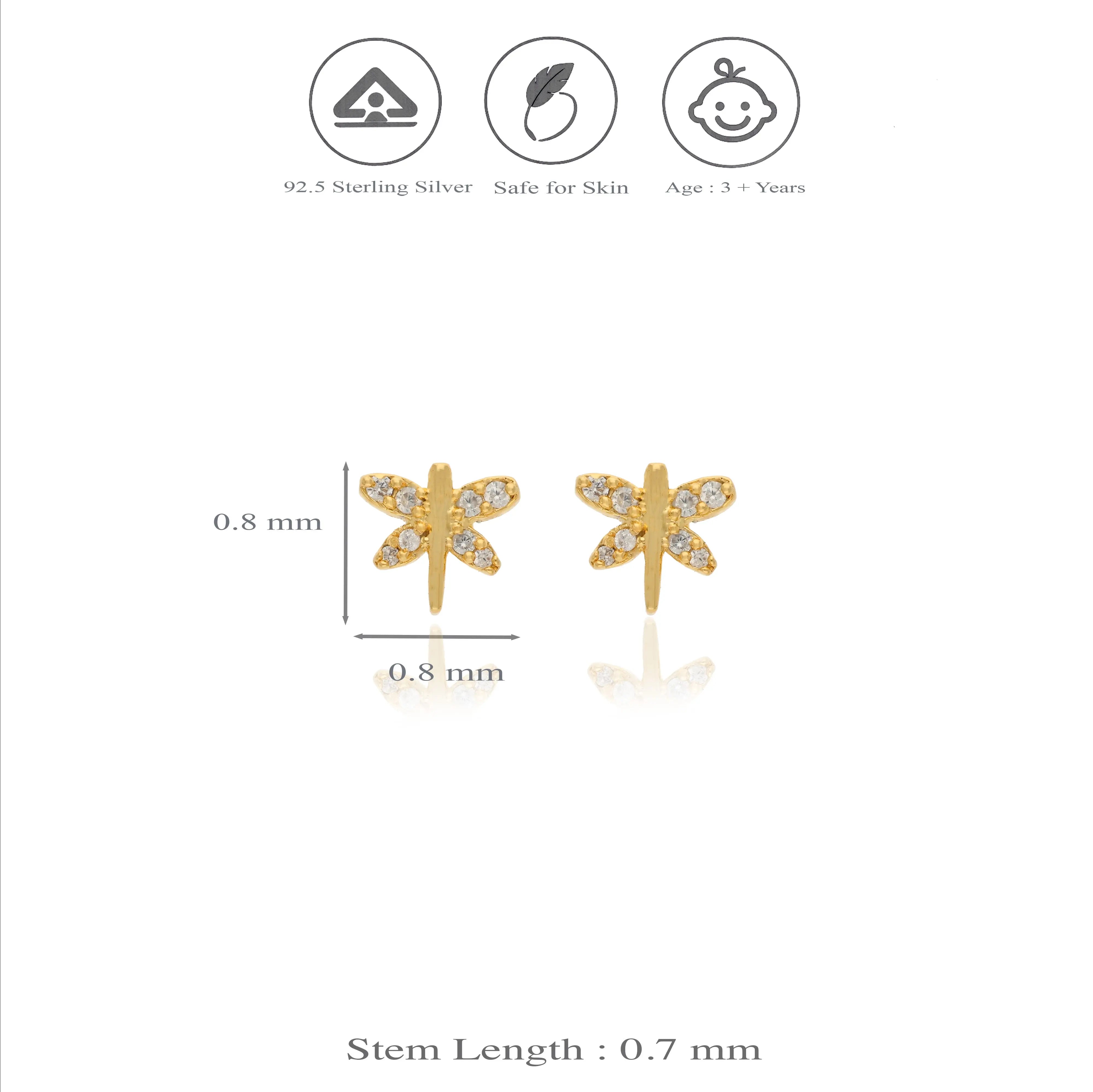 Charm Wings 925 Silver Kid Earrings