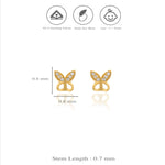 925 Silver Butterfly Spark Kids Studs