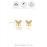 925 Silver Butterfly Spark Kids Studs