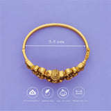 Gajamukha Floral 925 Silver Temple Bangle