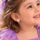 Petal Pop 925 Silver Kids Hoop Earrings
