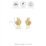 925 Silver Treble Clef Kid Stud Earring