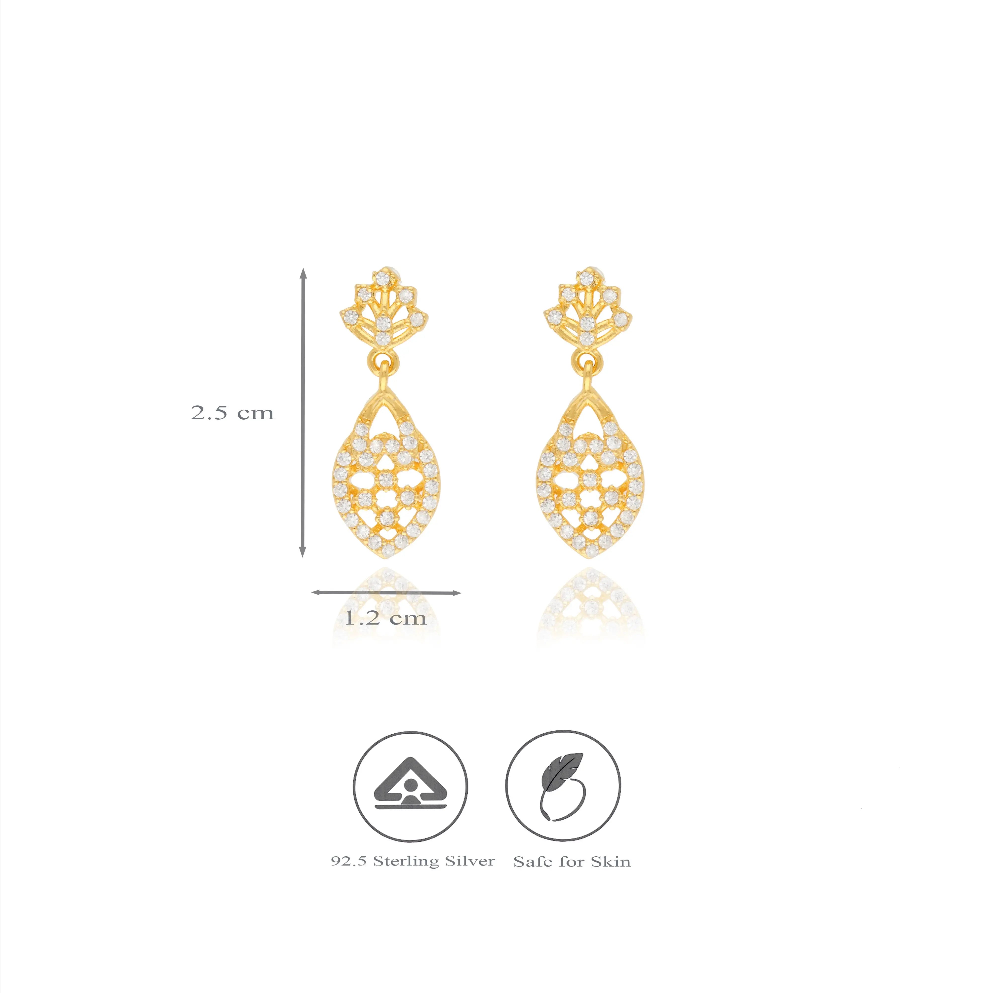 Petal Drops 925 Silver Earrings