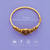 925 Silver Divine Lakshmi Gold Polish Kada