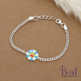 Smily Sun Silver Bracelet for Babies (Unisex)